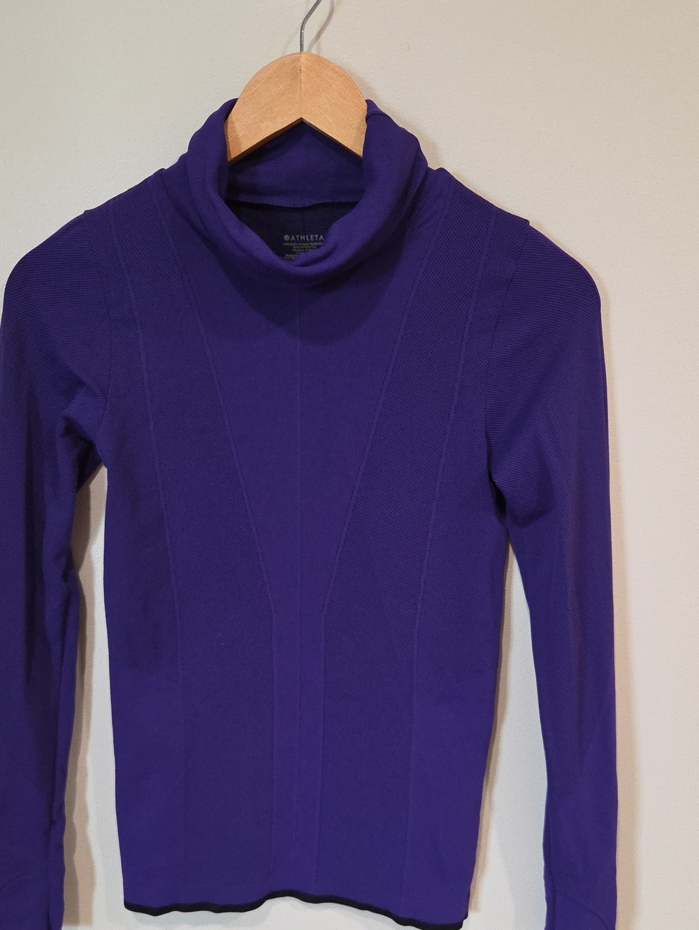 Athleta Deep Purple Cowl Neck Sweater